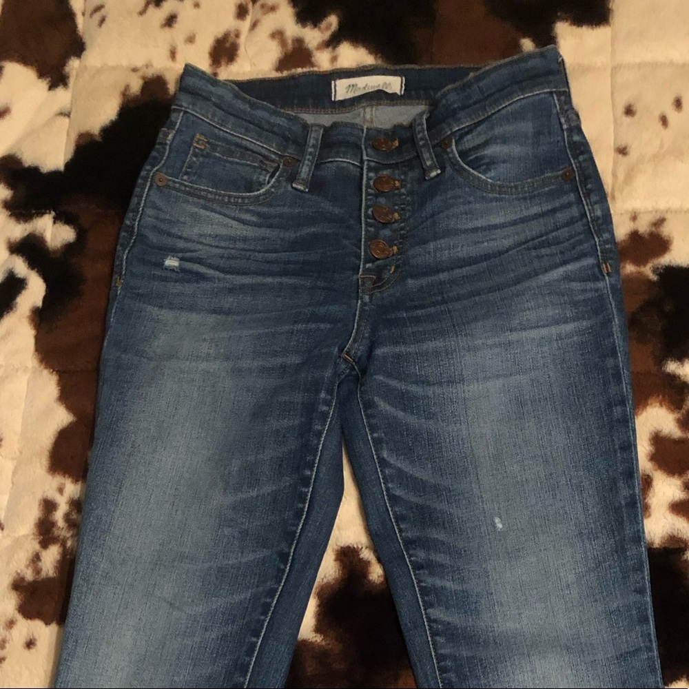 Madewell 9” high rise 4 button denim jeans